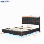 Gavrosh Floating Bed with LED Lights and USB Charging - Chic Decora