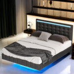 Gavrosh Floating Bed with LED Lights and USB Charging - Chic Decora