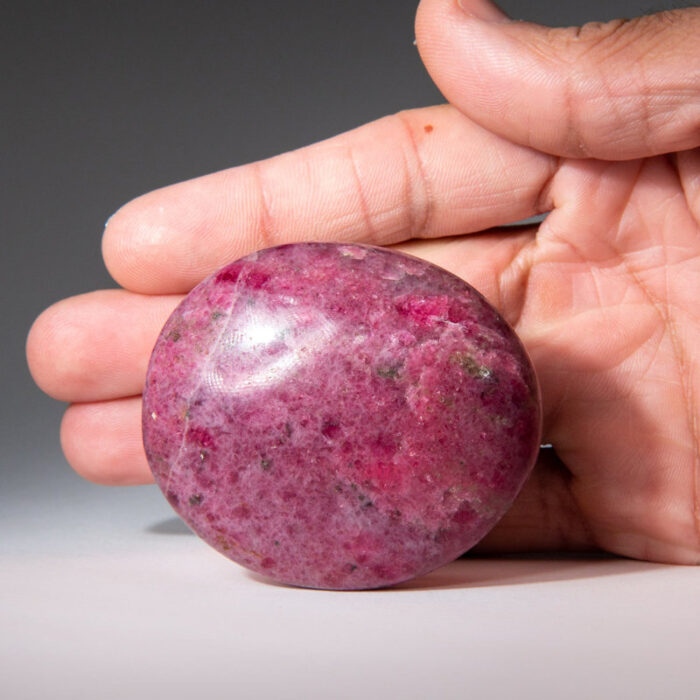 Genuine Polished Imperial Rhodonite (Medium) Palm Stone - Chic Decora