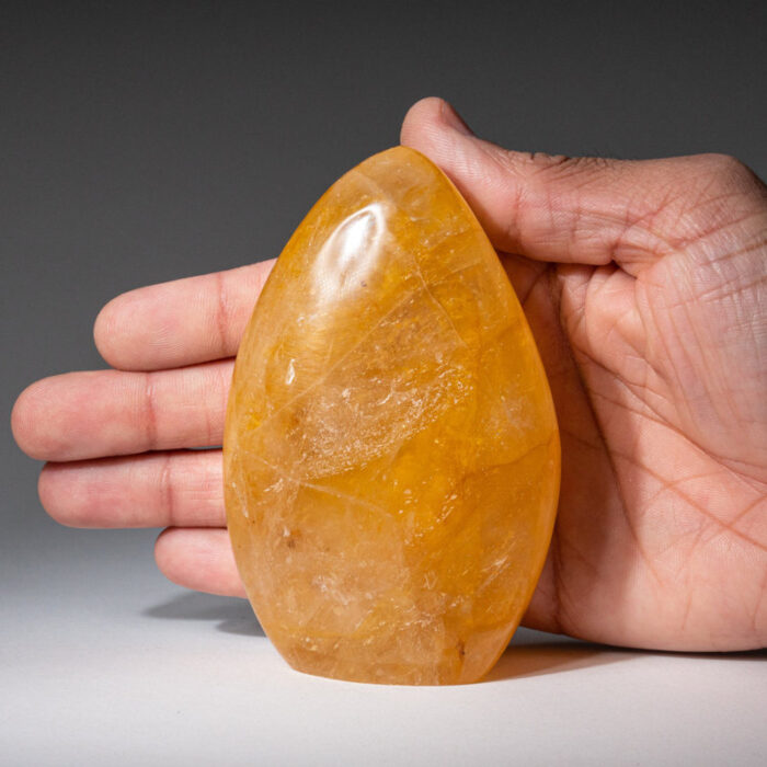 Genuine Polished Lemon Quartz (Small) Freeform from Madagascar - Chic Decora