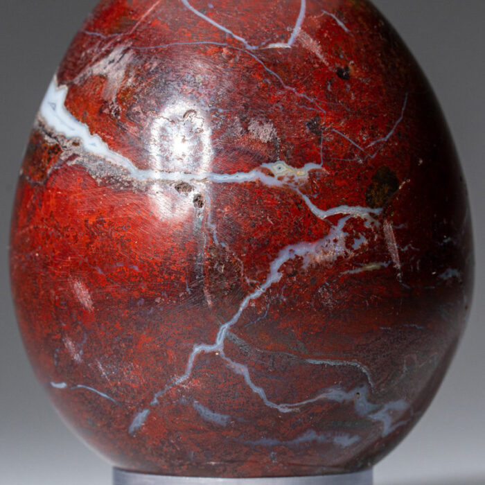 Genuine Polished Red Jasper (2.5″) Egg from Madagascar - Chic Decora