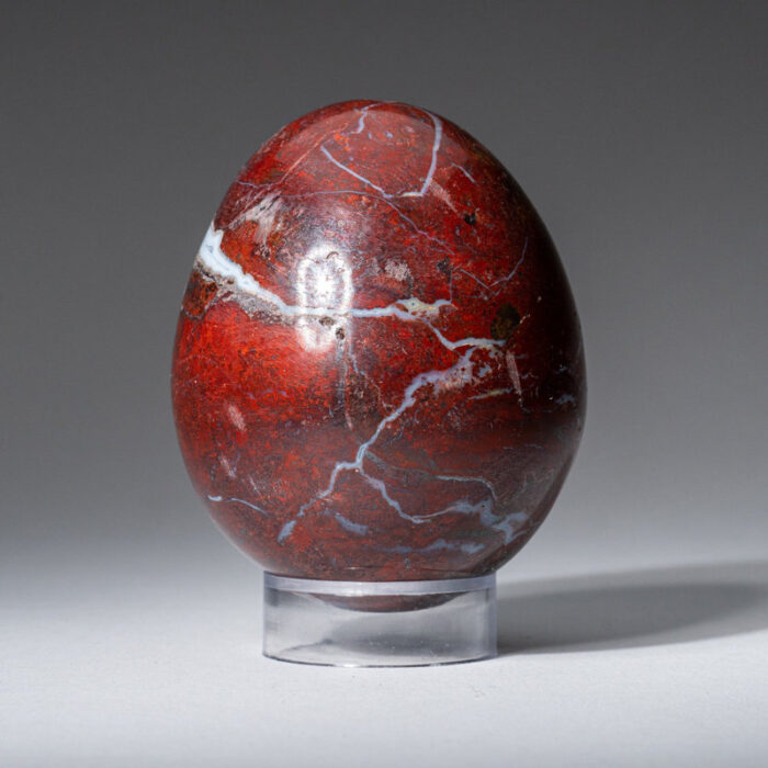 Genuine Polished Red Jasper (2.5″) Egg from Madagascar - Chic Decora