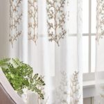 Georgia Floral Sheer Rod Pocket Curtain Panel Pair Ivory (Set of 2) - Chic Decora