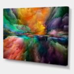 Gerard Colorful and Dark Gradient Clouds – Graphic Art on Canvas - Chic Decora