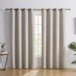 Gerlach Solid Color Blackout Thermal Grommet Curtain Panels Set for Bedroom (Set of 2) - Chic Decora