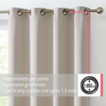 Gerlach Solid Color Blackout Thermal Grommet Curtain Panels Set for Bedroom (Set of 2) - Chic Decora