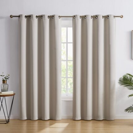 Griner Polyester Room Darkening Curtain Pair (Set of 2) - Chic Decora