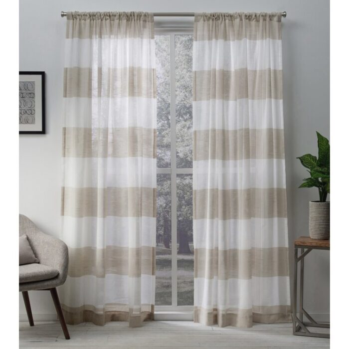 Ghevont Polyester Sheer Curtain Pair (Set of 2) - Chic Decora