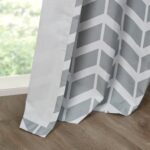 Gilkes Chevron Printed Room Darkening Grommet Top Panel Pair (Set of 2) - Chic Decora