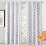 Gingrich Geometric Blackout Thermal Outdoor Grommet Curtain Panels (Set of 2) - Chic Decora