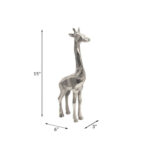 Giraffe Statue Contemporary Standing Aluminum Giraffe Figurine - Chic Decora