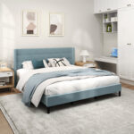 Gisser Upholstered Slat Bed - Chic Decora