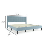 Gisser Upholstered Slat Bed - Chic Decora