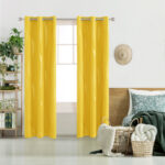 Givonni Gold Wave 42 Width Curtain Panel Pair (Set of 2) - Chic Decora