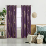 Givonni Gold Wave 42 Width Curtain Panel Pair (Set of 2) - Chic Decora