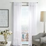 Glacier Solid Sheer Rod Pocket Curtain Panels (Set of 2) - Chic Decora