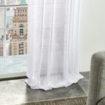 Glacier Solid Sheer Rod Pocket Curtain Panels (Set of 2) - Chic Decora