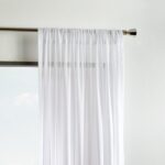 Glacier Solid Sheer Rod Pocket Curtain Panels (Set of 2) - Chic Decora