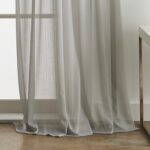 Glacier Solid Sheer Rod Pocket Curtain Panels (Set of 2) - Chic Decora