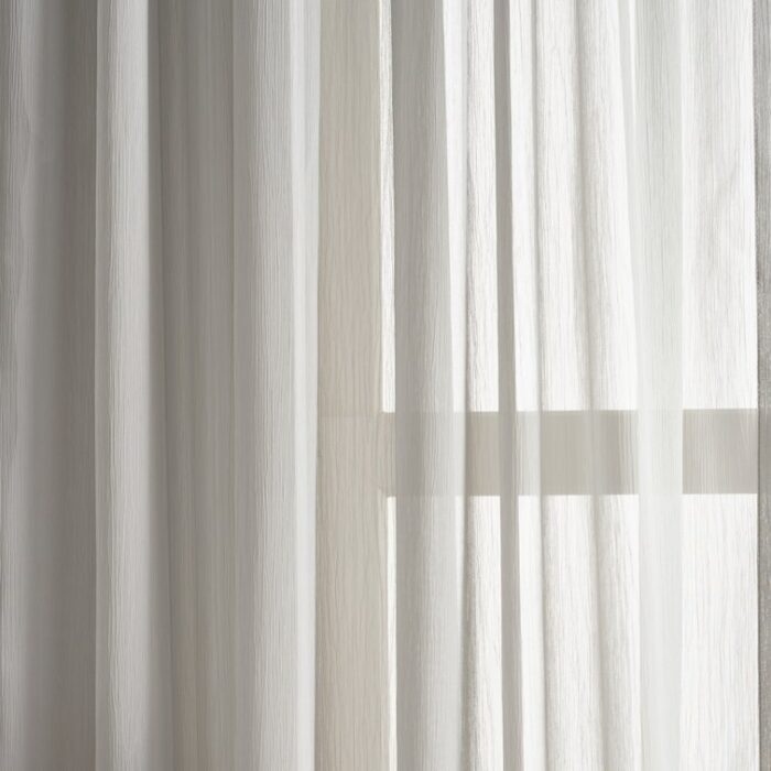 Glacier Solid Sheer Rod Pocket Curtain Panels (Set of 2) - Chic Decora