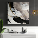 Glam Painted Arcs II – Wrapped Canvas Painting Print - Chic Decora