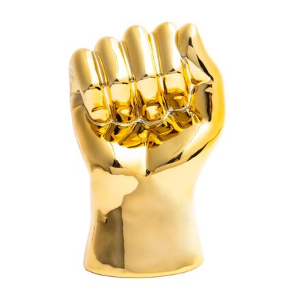 Gold Solidarity hand Tabletop decor – 7″ tall - Chic Decora