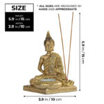 Golden Buddha Statue & Incense Holder – Spiritual Room Decor - Chic Decora