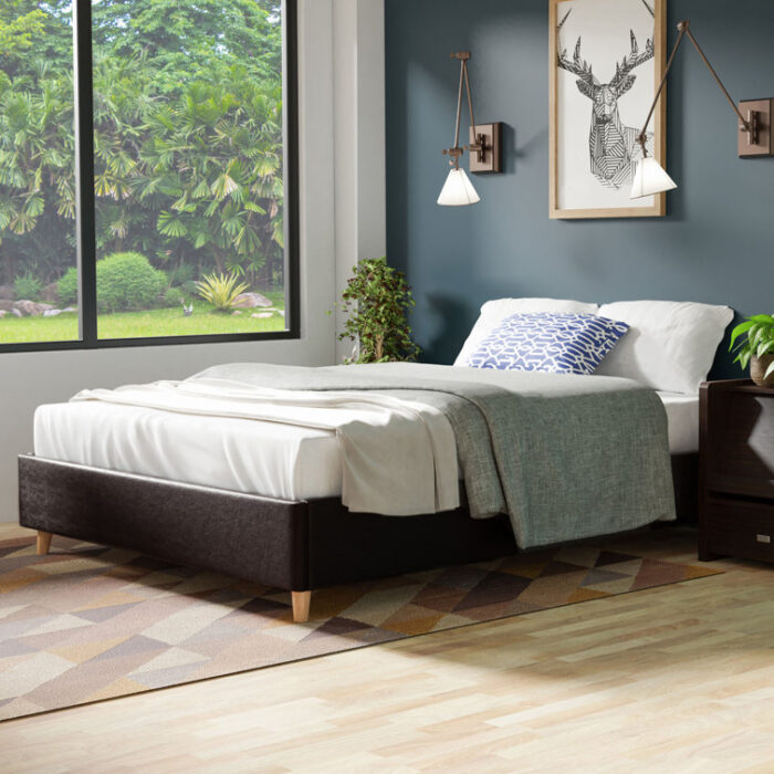 Goodwater Vegan Leather Platform Bed - Chic Decora