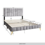 Gorgia Upholstered Panel Bed - Chic Decora