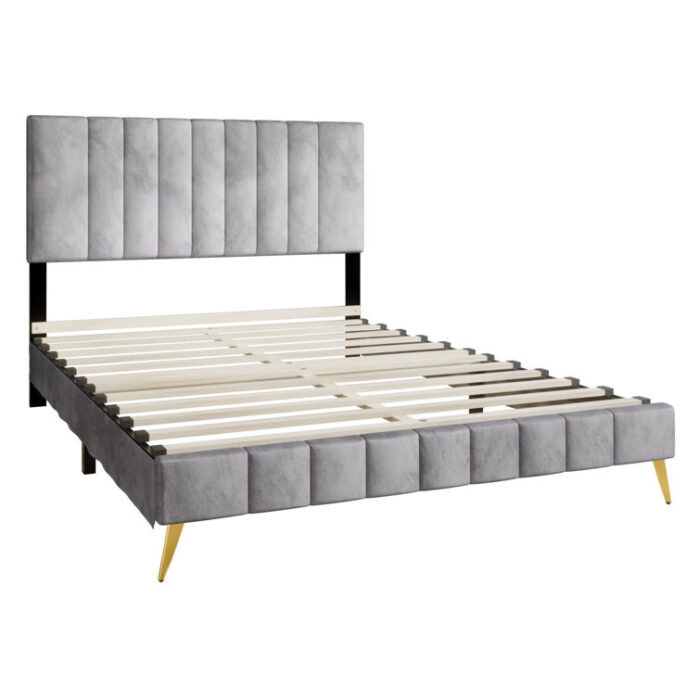 Gorgia Upholstered Panel Bed - Chic Decora