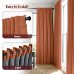 Graciella Thermal Insulated Faux Linen Max Blackout Curtains Back Tab/Rod Pocket Bedroom Drapes (Set of 2) - Chic Decora