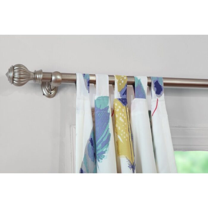 Graphic Print & Text Sheer Tab Top Curtain Panels (Set of 2) - Chic Decora