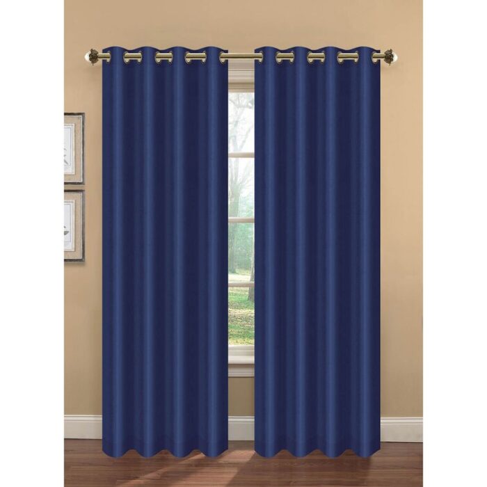 Grau Polyester Room Darkening Curtain Pair (Set of 2) - Chic Decora