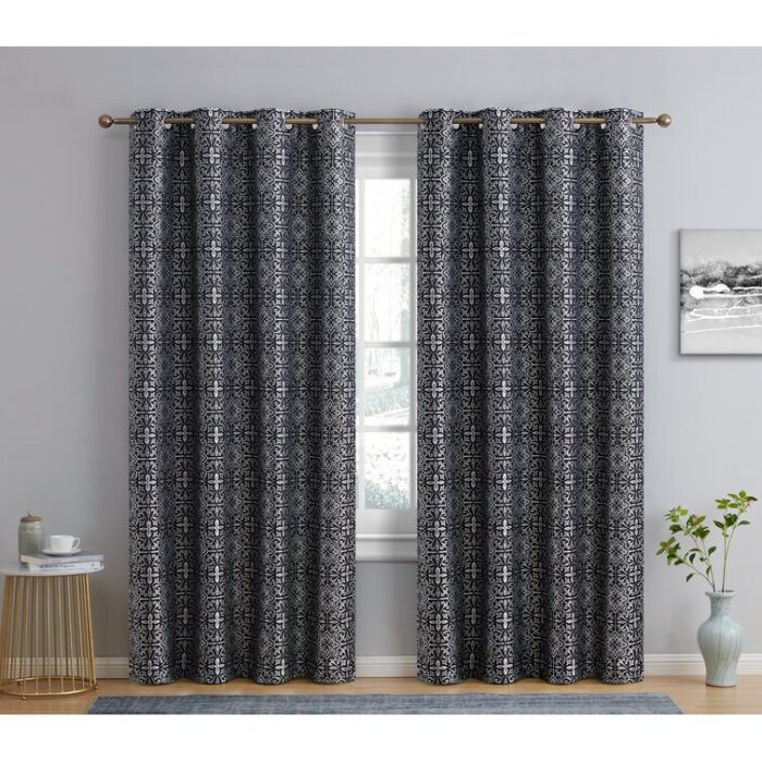 Grimsby Polyester Blackout Curtain Pair (Set of 2) - Chic Decora