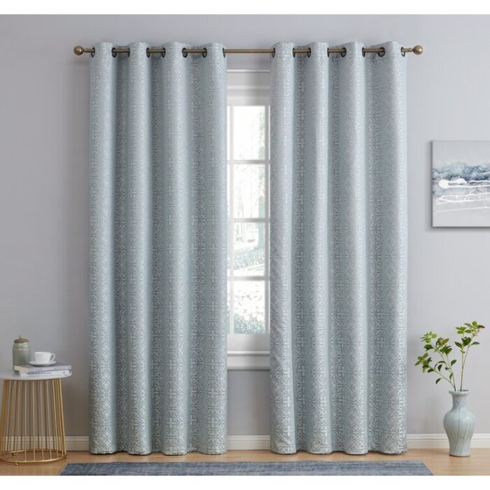 Grimsby Polyester Blackout Curtain Pair (Set of 2) - Chic Decora