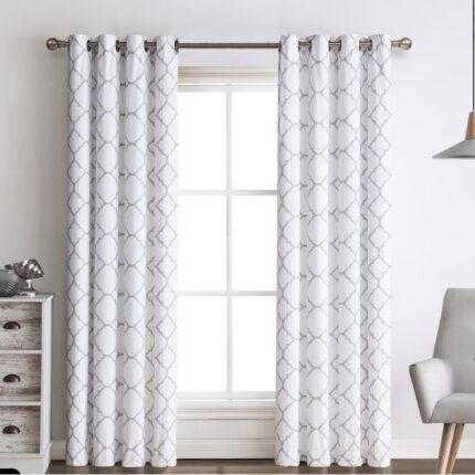 Griner Polyester Room Darkening Curtain Pair (Set of 2) - Chic Decora