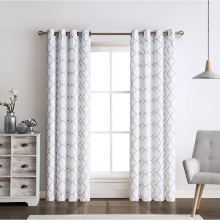 Nicole Miller Faux Linen Slub Textured Hidden Tab/Rod Pocket Top Light Filtering Curtain Panel Pair (Set of 2) - Chic Decora