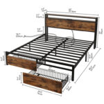 Gulzada Metal Platform Storage Bed - Chic Decora