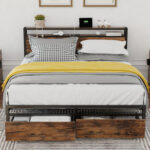 Gulzada Metal Platform Storage Bed - Chic Decora