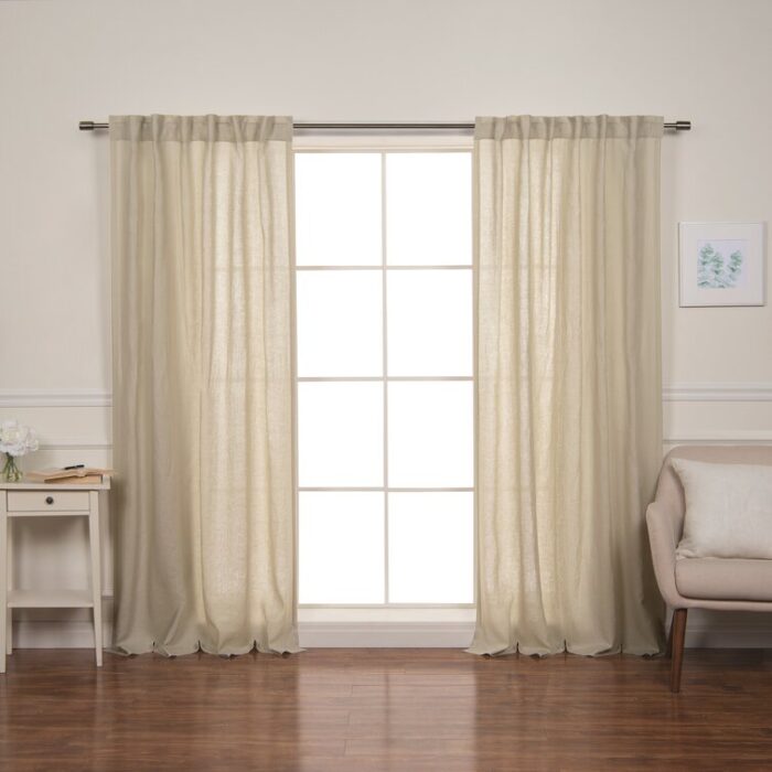 Gwen Linen Semi Sheer Curtain Pair (Set of 2) - Chic Decora