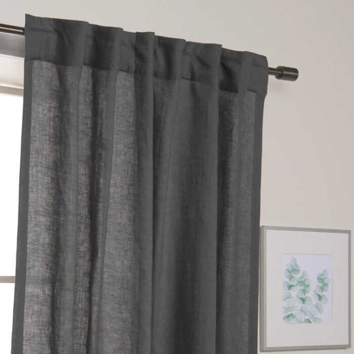 Gwen Linen Semi Sheer Curtain Pair (Set of 2) - Chic Decora