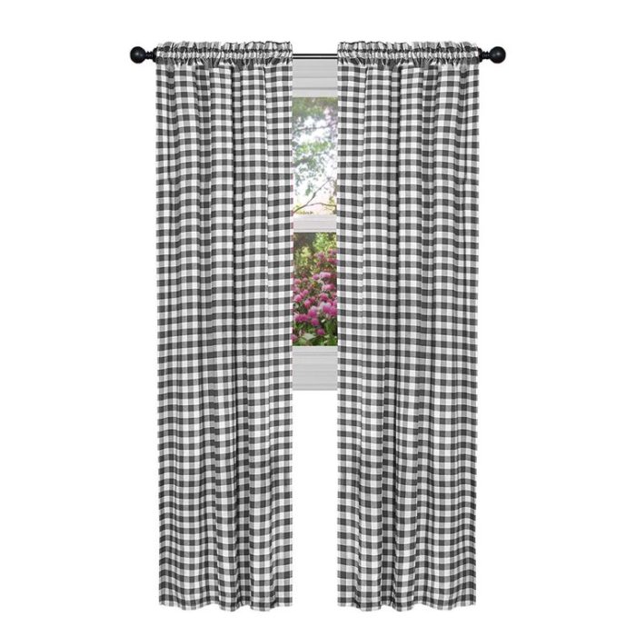 Hackler Cotton Blend Semi Sheer Curtain Pair (Set of 2) - Chic Decora