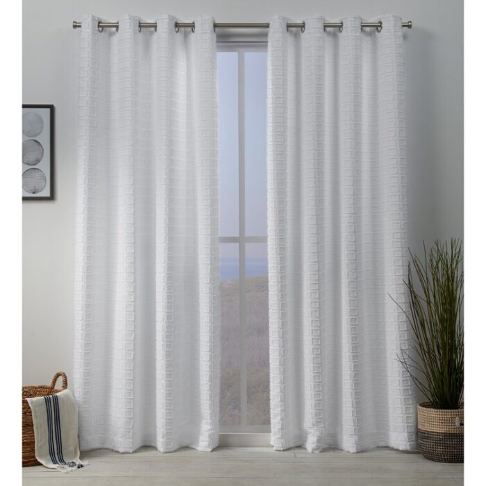 Hadsell Solid Room Light Filtering Single Curtain Panel Part (Set of 2) - Chic Decora