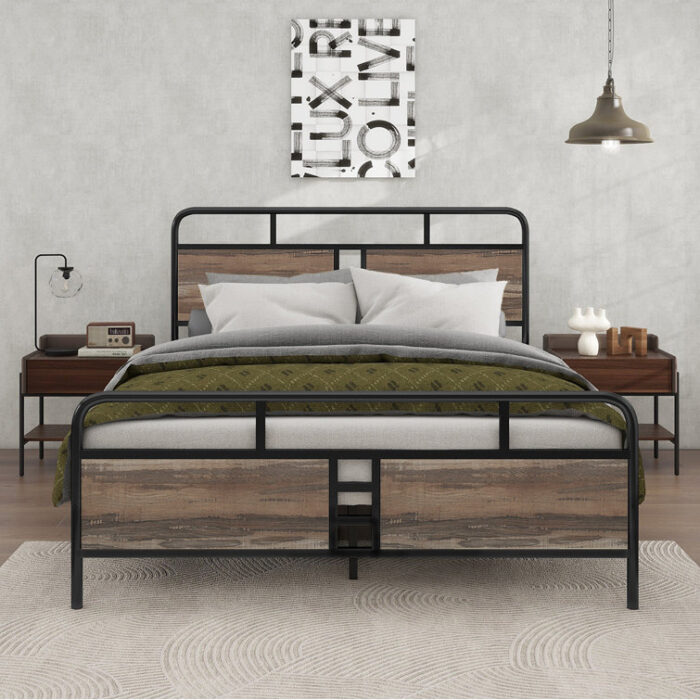 Haglund Metal Platform Bed - Chic Decora