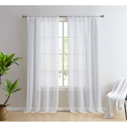 Talia Polyester Room Darkening Curtain Pair (Set of 2) - Chic Decora