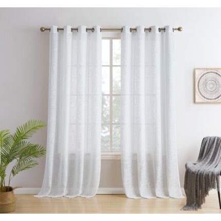 Hallmark Polyester Semi Sheer Curtain Pair (Set of 2) - Chic Decora