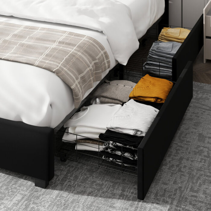 Hampden Upholstered Platform Storage Bed - Chic Decora