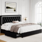 Hampden Upholstered Platform Storage Bed - Chic Decora