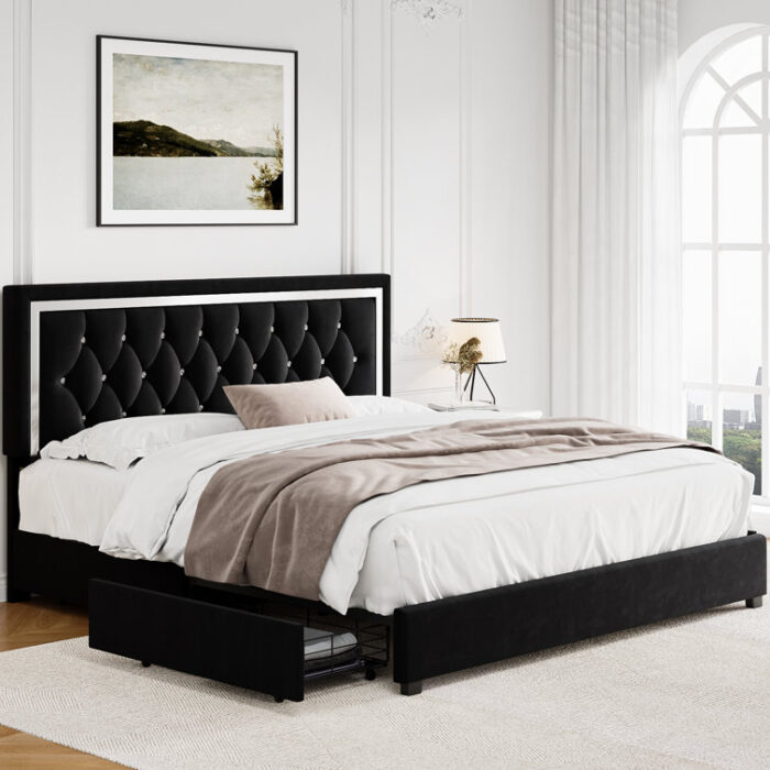 Hampden Upholstered Platform Storage Bed - Chic Decora