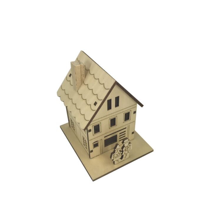 Handmade Scenic & Cityscapes Decorative Plywood Small House - Chic Decora